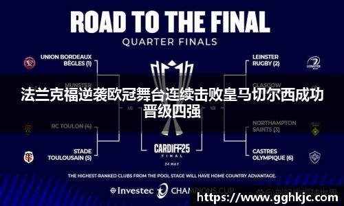 法兰克福逆袭欧冠舞台连续击败皇马切尔西成功晋级四强